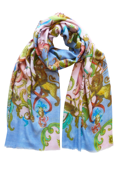 Pazuki | AW19 | Magic Kingdom Grey Wool Silk Scarf