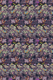 Maia Lumi Leaf Violet Silk Georgette Pussy Bow Shirt