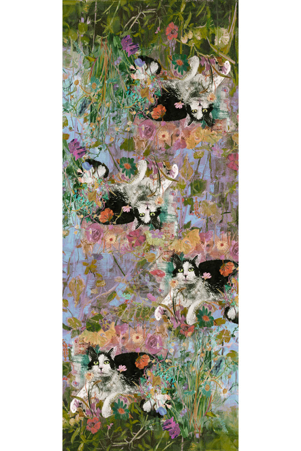 Maisie in the Garden Pastel Wool Cashmere Scarf