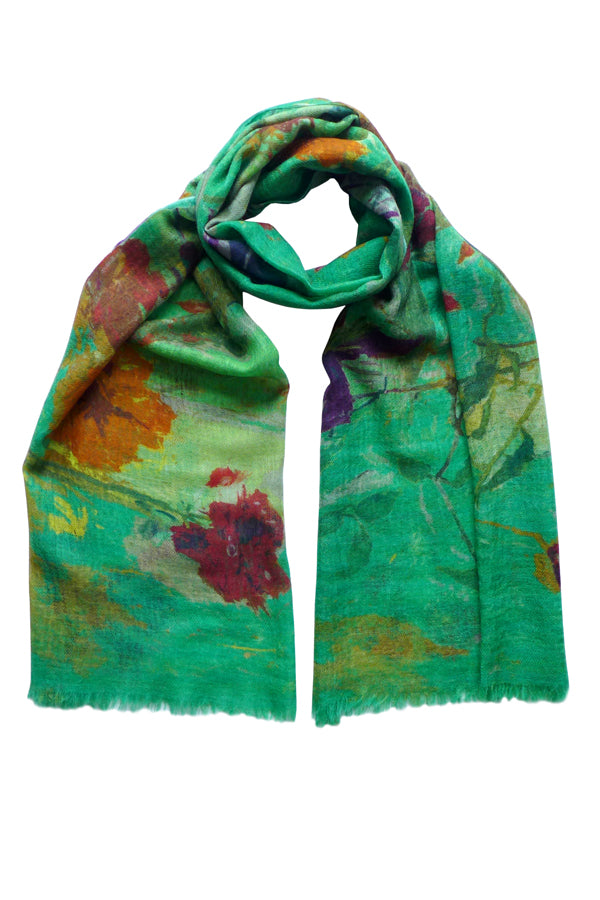 Shangri La Green Cashmere Scarf