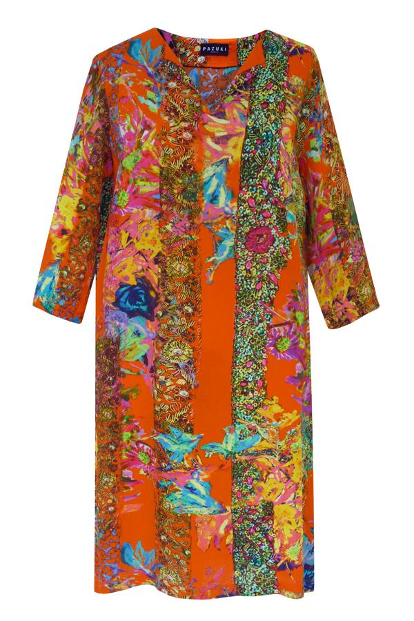 Pazuki | SS20 | Athena Trellis Orange Tunic Dress