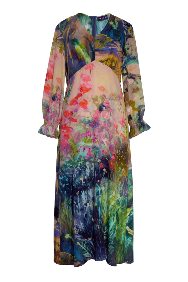Luxury multi designer printed dress by Pazuki