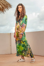 Luxury summer multi designer printed maxi dress by Pazuki