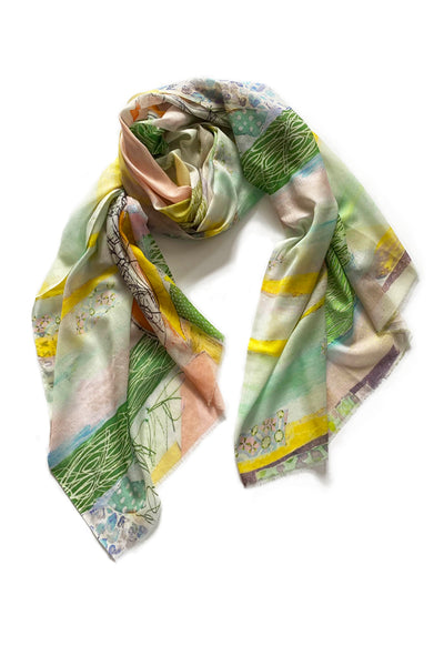 Pastel cotton designer printed scarf by Pazuki