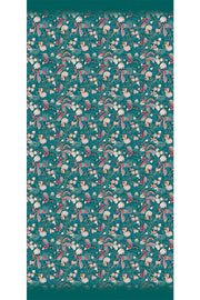 Pazuki CWR Blossom Drift cotton teal scarf print
